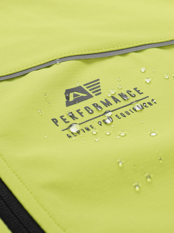 ALPINE PRO Jachetă softshell verde neon pentru bărbați ALPINE PRO Geroc