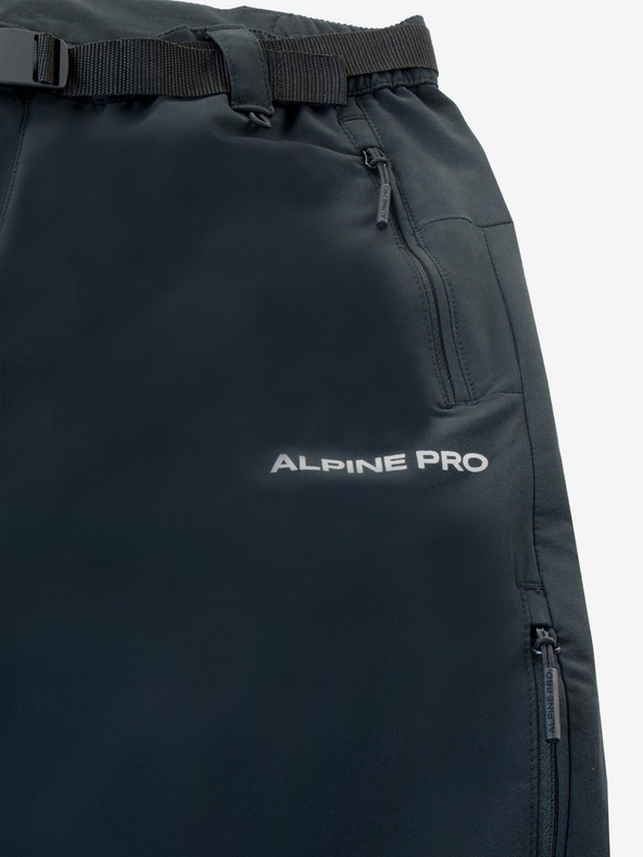 ALPINE PRO Pantaloni bărbătești negri ALPINE PRO Okem
