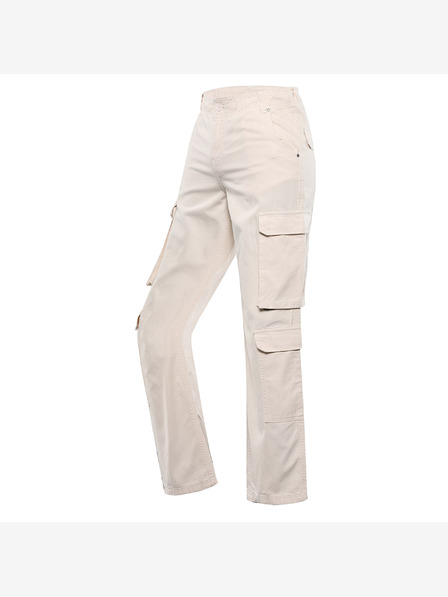NAX Pantaloni cargo largi bej pentru femei NAX Serda