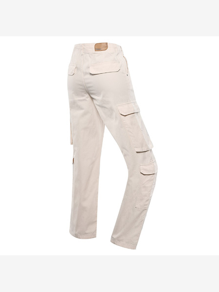 NAX Pantaloni cargo largi bej pentru femei NAX Serda