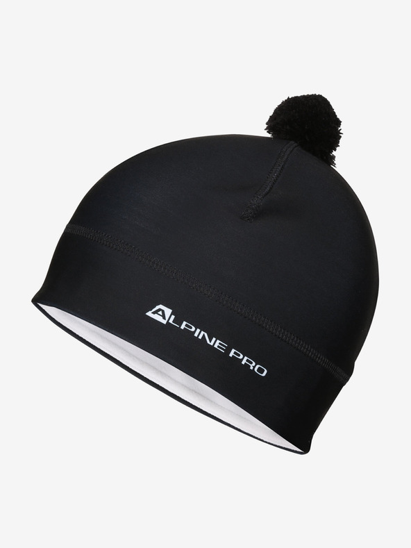 ALPINE PRO Șapcă funcțională cu pompon ALPINE PRO ABERE negru