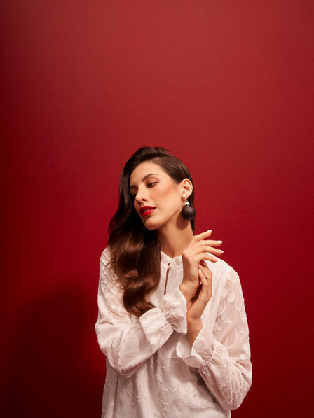 Moodo Bluză albă pentru femei Moodo