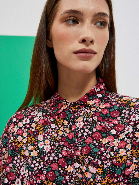 Moodo Cămașă cu model roz și negru pentru femei Moodo