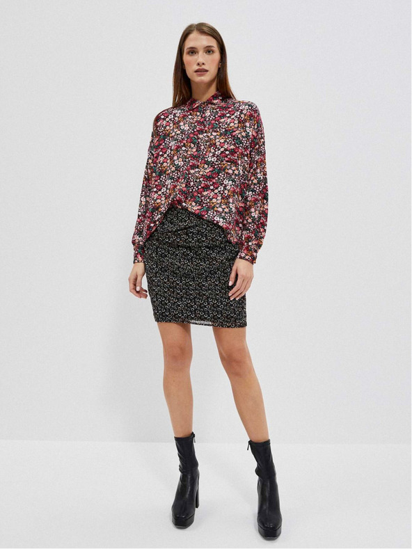 Moodo Cămașă cu model roz și negru pentru femei Moodo