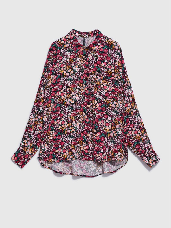 Moodo Cămașă cu model roz și negru pentru femei Moodo