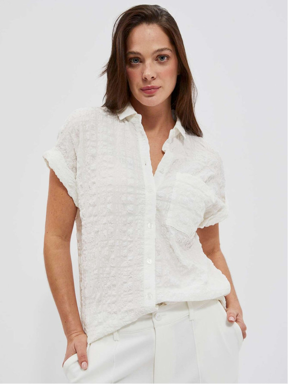 Moodo Bluză albă pentru femei Moodo