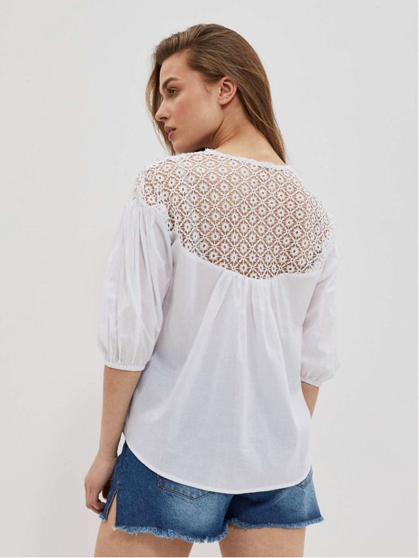 Moodo Bluză albă pentru femei Moodo