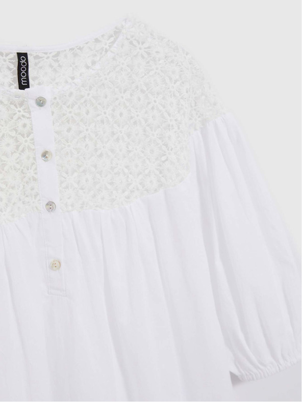 Moodo Bluză albă pentru femei Moodo