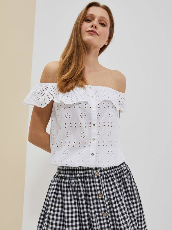 Moodo Top alb pentru femei Moodo