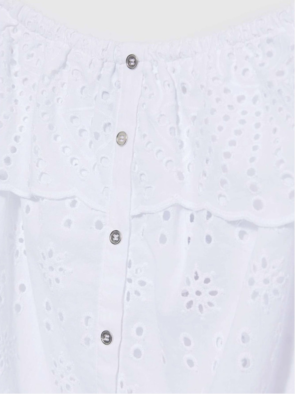 Moodo Top alb pentru femei Moodo