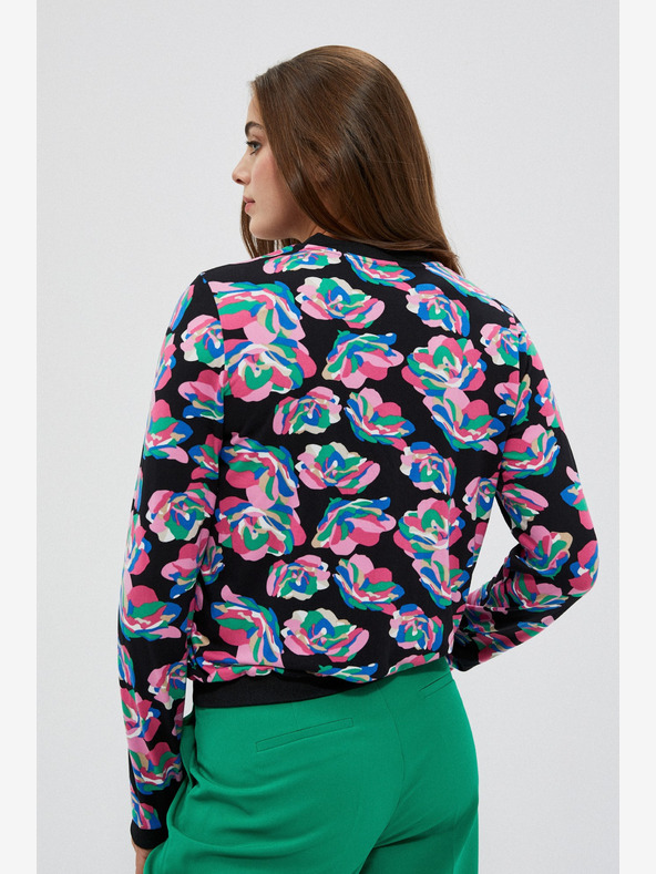 Moodo Bomber imprimat negru pentru femei Moodo