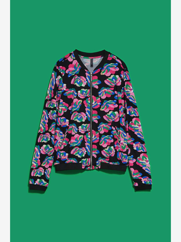 Moodo Bomber imprimat negru pentru femei Moodo