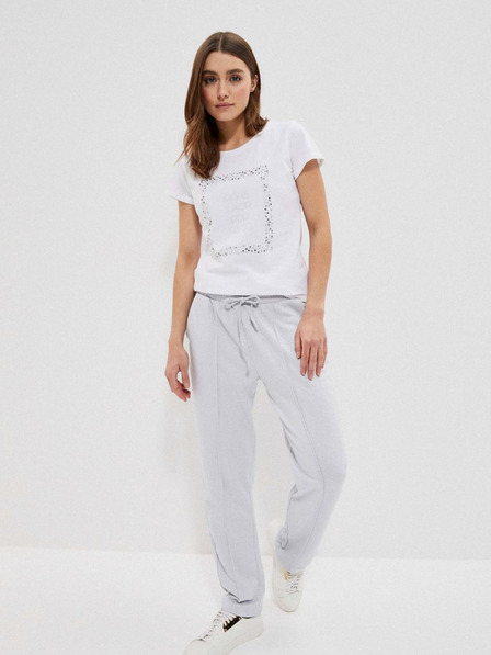 Moodo Pantaloni de trening gri pentru femei Moodo