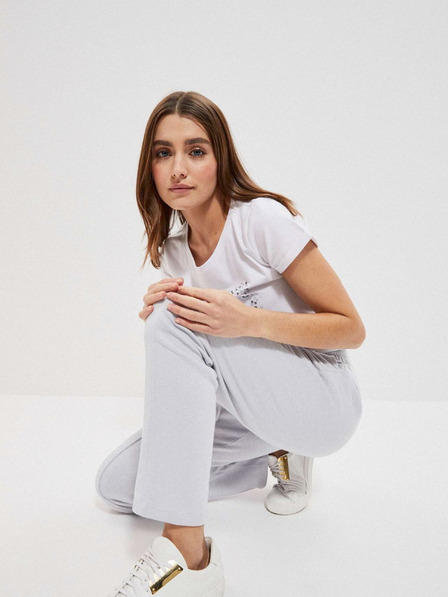 Moodo Pantaloni de trening gri pentru femei Moodo