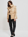 Moodo Vestă matlasată bej pentru femei Moodo
