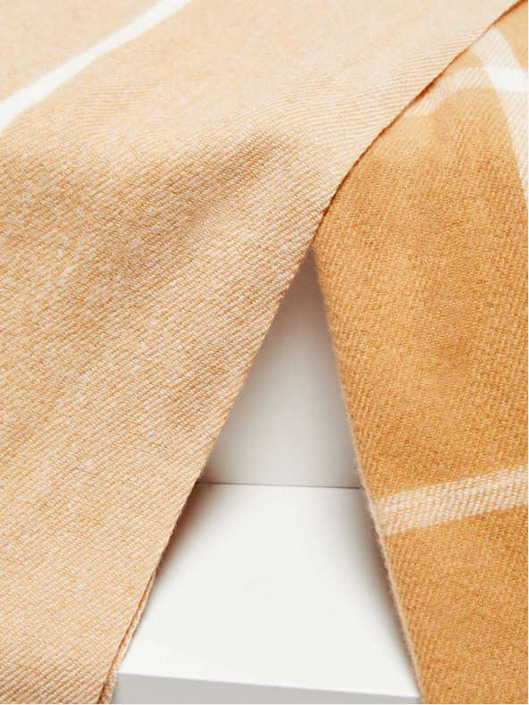 Moodo Eșarfă în carouri cu franjuri