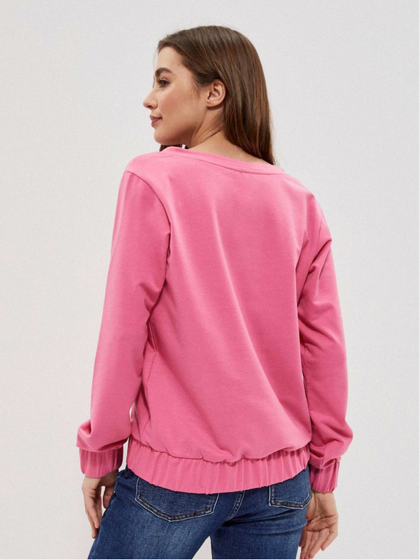 Moodo Sweatshirt roz pentru femei Moodo