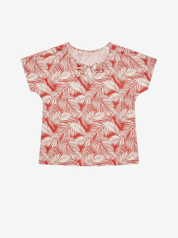 Moodo Bluză cu model alb și roșu pentru femei Moodo