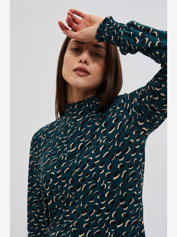 Moodo Bluză cu model pentru femei verde Moodo