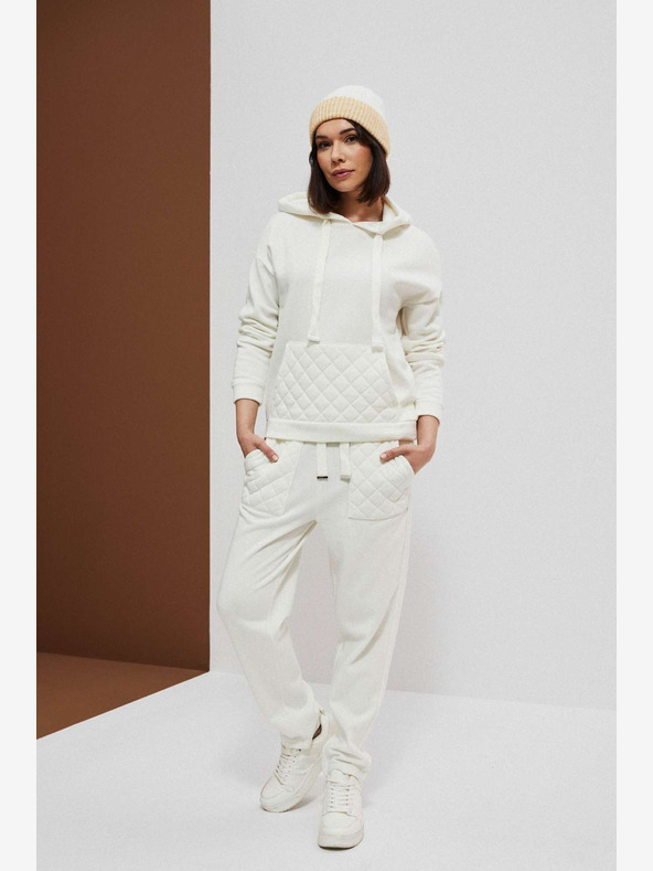 Moodo Hanorac alb de damă Moodo