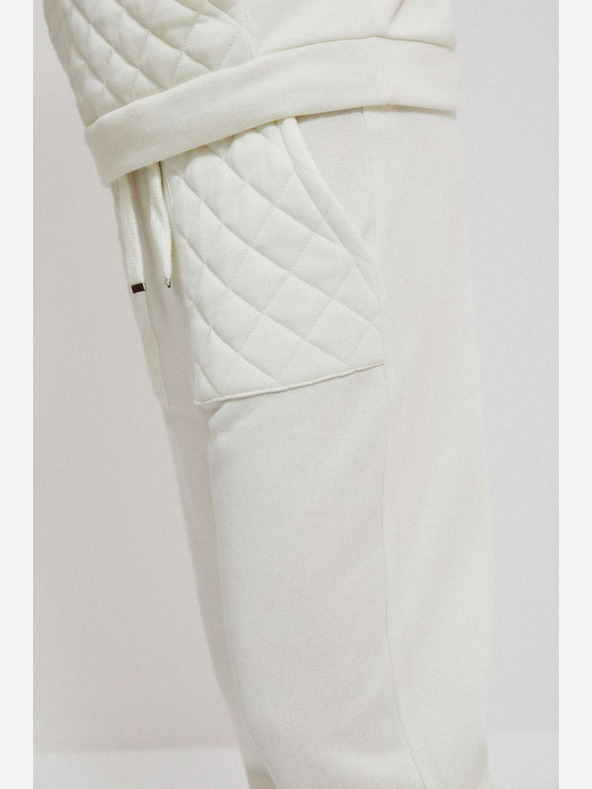 Moodo Pantaloni de trening albi pentru femei Moodo