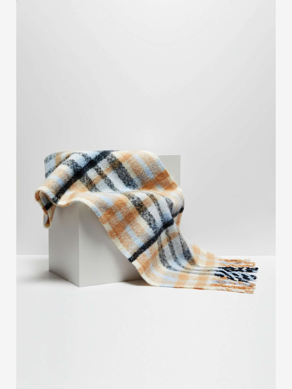 Moodo Cămașă în carouri pentru femei Moodo Portocaliu și albastru