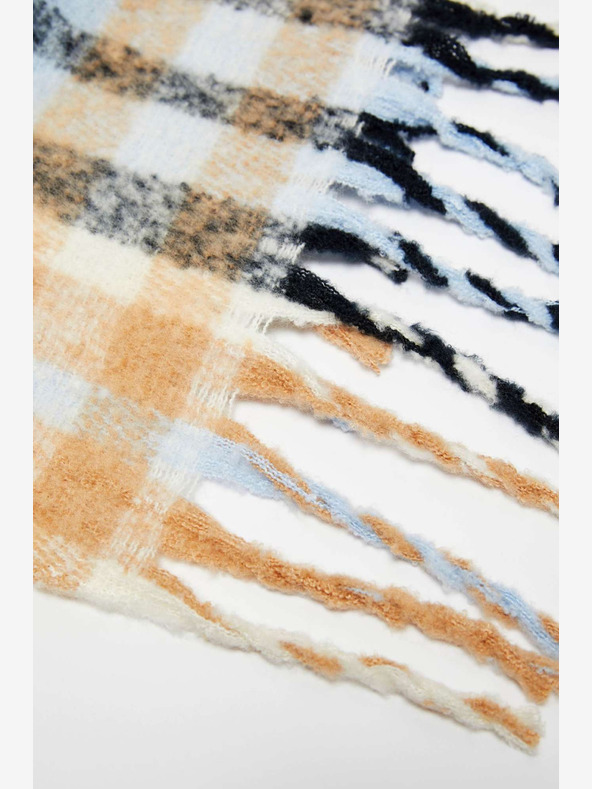 Moodo Cămașă în carouri pentru femei Moodo Portocaliu și albastru