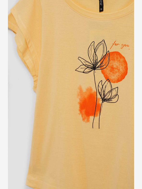 Moodo Cămașă cu imprimeu galben Moodo