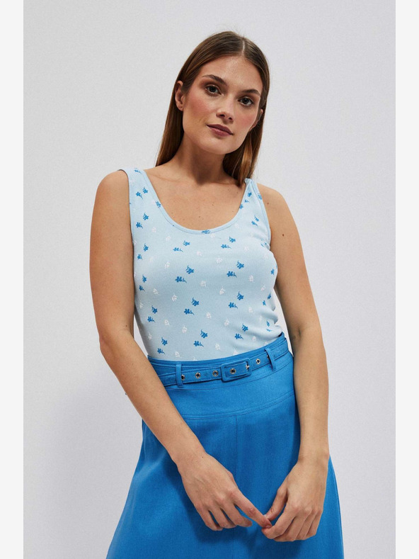 Moodo Tricoul imprimat albastru deschis Moodo