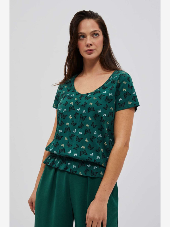 Moodo Bluză cu model verde Moodo
