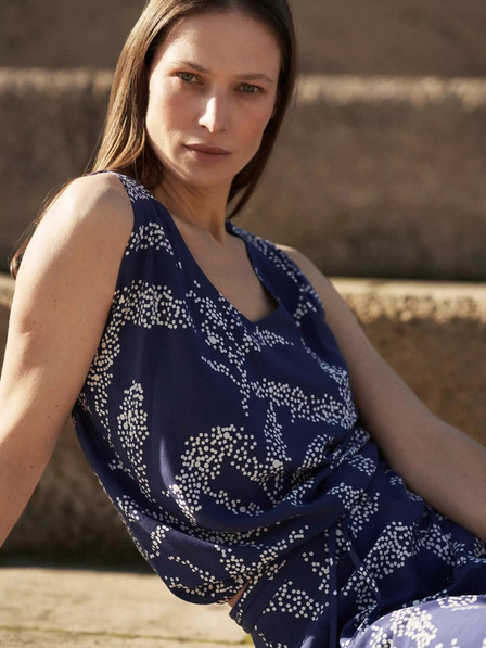 Moodo Top albastru cu model Moodo