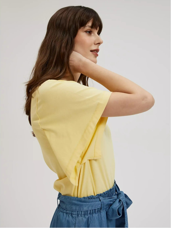 Moodo Cămașă galbenă cu mâneci largi Moodo