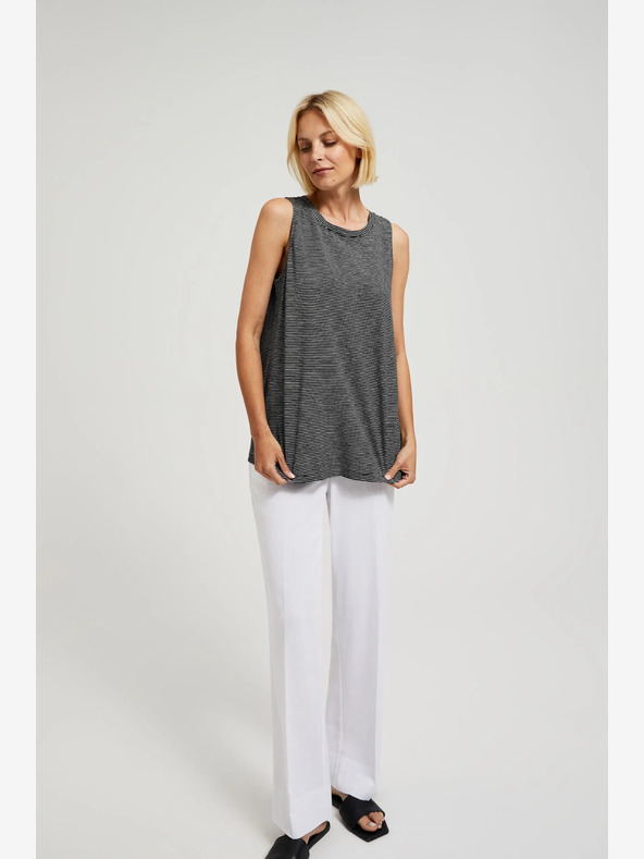 Moodo Top negru cu dungi Moodo