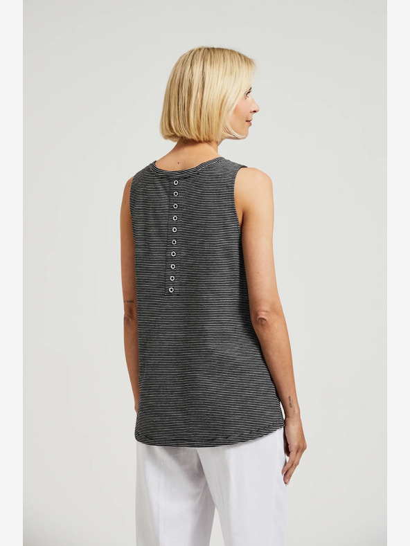 Moodo Top negru cu dungi Moodo