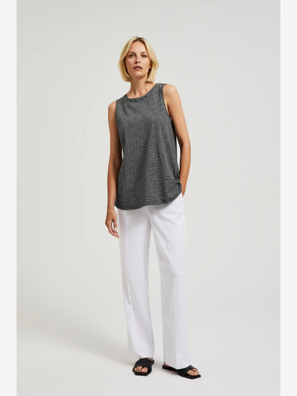 Moodo Top negru cu dungi Moodo