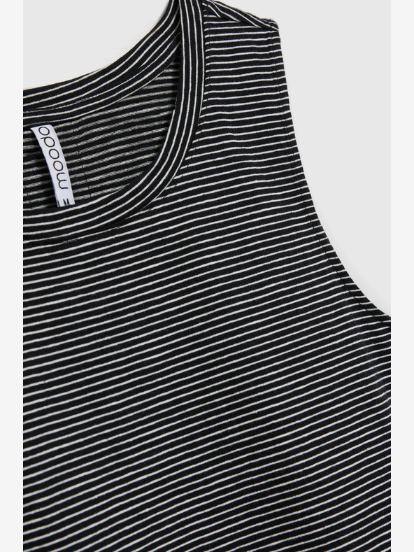 Moodo Top negru cu dungi Moodo