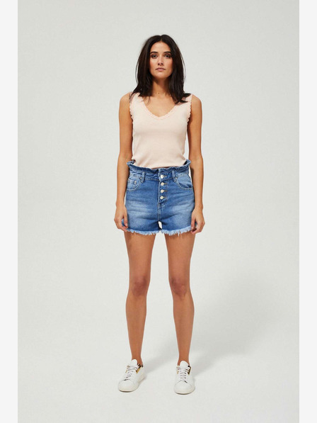 Moodo Pantaloni scurți din denim albastru pentru femei Moodo