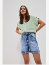 Moodo Pantaloni scurți din denim albastru pentru femei Moodo