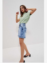 Moodo Pantaloni scurți din denim albastru pentru femei Moodo