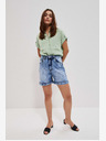Moodo Pantaloni scurți din denim albastru pentru femei Moodo
