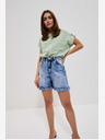 Moodo Pantaloni scurți din denim albastru pentru femei Moodo