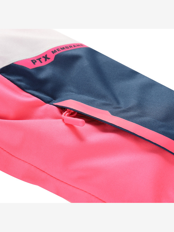 ALPINE PRO Geacă de schi pentru copii cu membrană ptx pentru zăpadă ALPINE PRO DEARO neon knockout pink