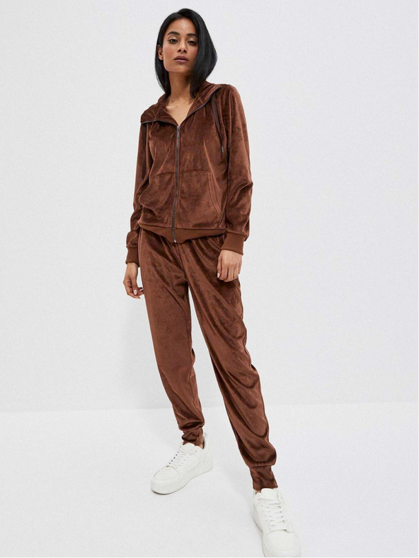 Moodo Pantaloni de trening maro pentru femei Moodo