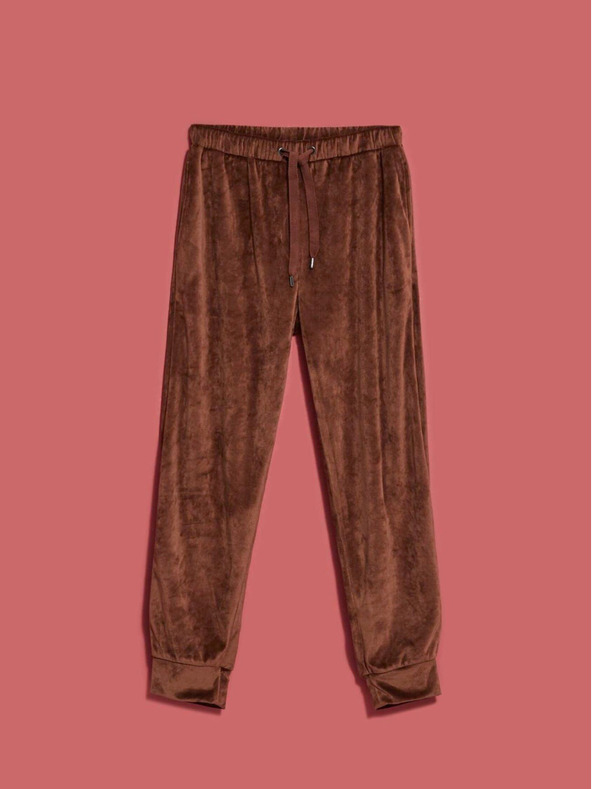 Moodo Pantaloni de trening maro pentru femei Moodo