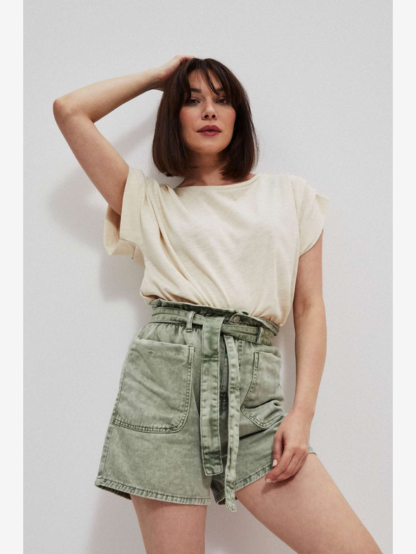 Moodo Pantaloni scurți Moodo verzi pentru femei