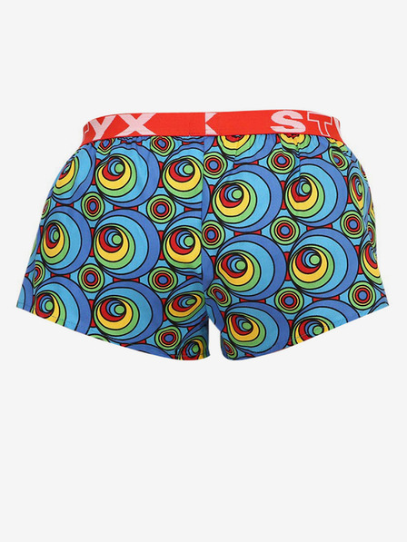 Styx Pantaloni scurți cu model pentru femei galbeni și albaștri Styx