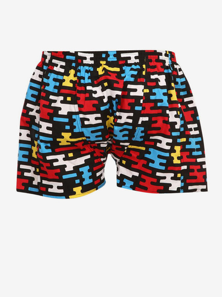 Styx Pantaloni scurți cu model Styx roșii și negri pentru bărbați