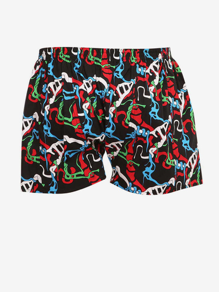 Styx Pantaloni scurți cu model Styx roșii și negri pentru bărbați