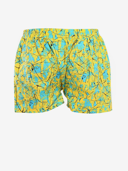 Styx Pantaloni scurți cu model Styx turcoaz și galben pentru bărbați