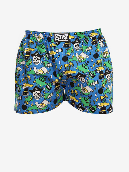 Styx Pantaloni scurți pentru bărbați cu model verde și albastru Styx